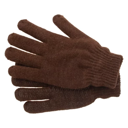 Перчатки трикотажные, двойные, верблюжья и овечья шерсть, ПВХ покрытие, Россия, Сибртех 68635 купить в Нижневартовске