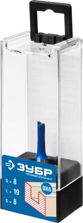 ЗУБР 8 x 19 мм, хвостовик 8 мм, фреза пазовая прямая, Профессионал (28753-8-19) купить в Нижневартовске