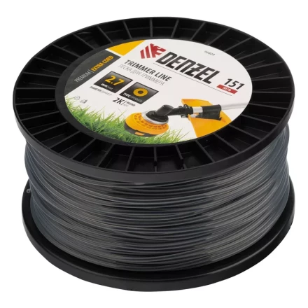 Леска для триммера двухкомпонентная круглая, 2,7мм х 151м, на DIN катушке EXTRA CORD// Denzel 96809 купить в Нижневартовске