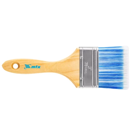 Кисть плоская "Евро" 3", искусственная щетина, деревянная ручка MTX 83073 купить в Нижневартовске