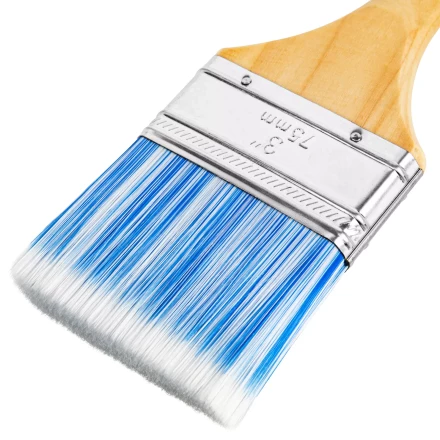 Кисть плоская "Евро" 3", искусственная щетина, деревянная ручка MTX 83073 купить в Нижневартовске