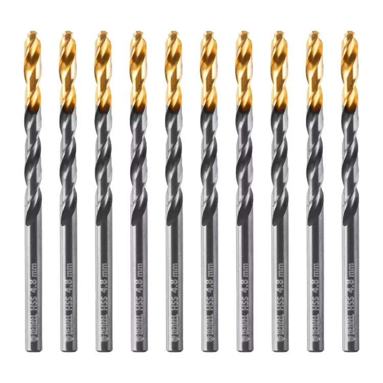 Сверло по металлу, 4,8 мм, HSS-Tin, Golden Tip, 10 шт. Denzel 717212 купить в Нижневартовске