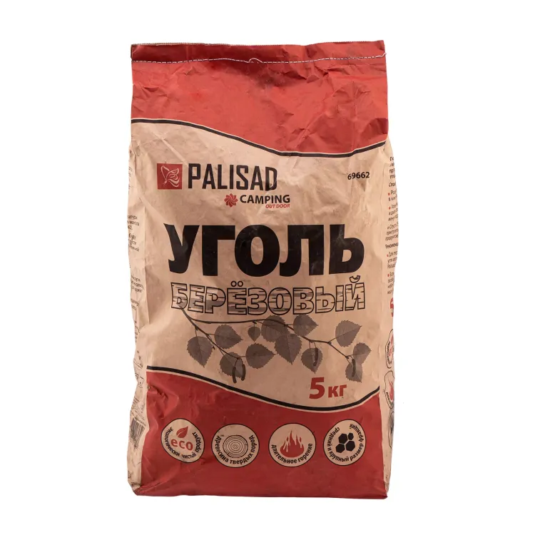 Уголь берёзовый, 5 кг Россия Camping Palisad 69662 купить в Нижневартовске