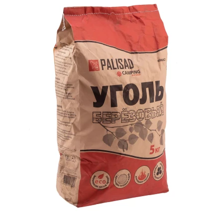 Уголь берёзовый, 5 кг Россия Camping Palisad 69662 купить в Нижневартовске