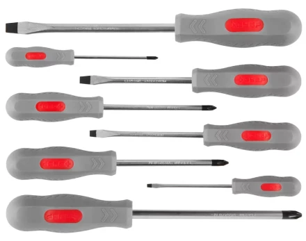 Набор ЗУБР "МАСТЕР": Отвертки, Cr-v, эргономичная двухкомпонентная рукоятка, 8шт 25065-H8_z02 купить в Нижневартовске