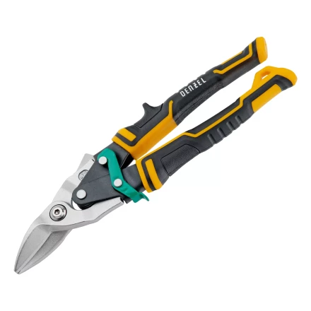 Ножницы по металлу Denzel 78371, 270 мм, прямой и правый рез, сталь-СrMo, трехкомпонентные рукоятки купить в Нижневартовске