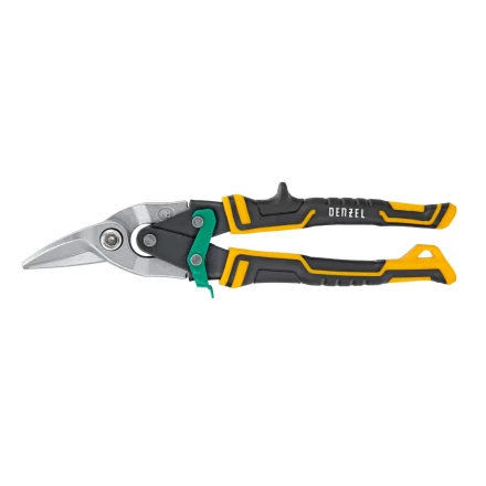 Ножницы по металлу Denzel 78371, 270 мм, прямой и правый рез, сталь-СrMo, трехкомпонентные рукоятки купить в Нижневартовске