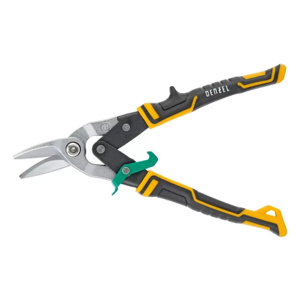 Ножницы по металлу Denzel 78371, 270 мм, прямой и правый рез, сталь-СrMo, трехкомпонентные рукоятки купить в Нижневартовске