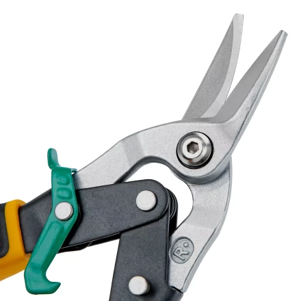 Ножницы по металлу Denzel 78371, 270 мм, прямой и правый рез, сталь-СrMo, трехкомпонентные рукоятки купить в Нижневартовске