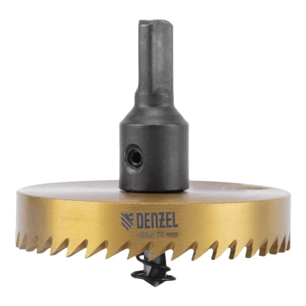 Коронка по металлу HSS, 70 мм, нитридтитановое покрытие Denzel 724123 купить в Нижневартовске