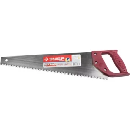 Ножовка ЗУБР "МАСТЕР" по дереву, прямой крупный зуб, пластиковая ручка, шаг зуба 5мм, 400мм 1525-04-40