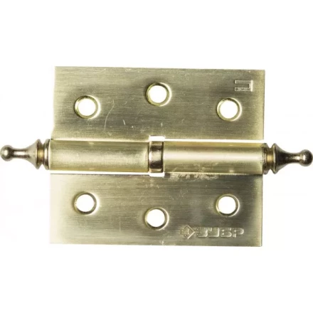 Петля дверная разъемная ЗУБР "ЭКСПЕРТ", 1 подшипник, цвет мат. латунь (SB), правая, с крепежом, 75х63х2,5мм,2шт 37605-075-3R купить в Нижневартовске