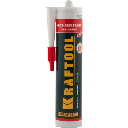 Герметик силиконовый KRAFTOOL красный, температуростойкий (от -62 С до 275 С), 300мл 41259-4 купить в Нижневартовске