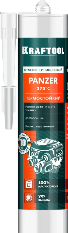 Герметик силиконовый KRAFTOOL красный, температуростойкий (от -62 С до 275 С), 300мл 41259-4 купить в Нижневартовске