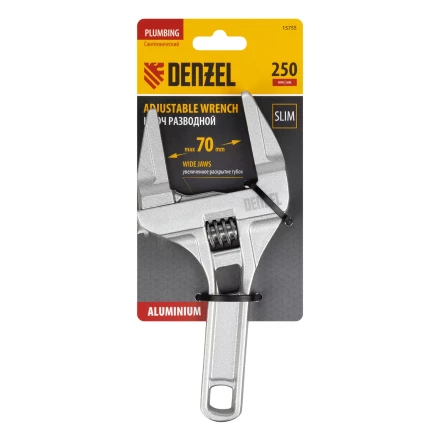 Ключ разводной Denzel 205 мм, алюминиевый 15755 купить в Нижневартовске