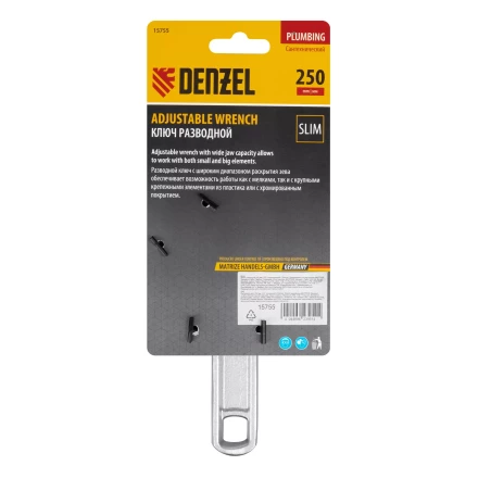 Ключ разводной Denzel 205 мм, алюминиевый 15755 купить в Нижневартовске