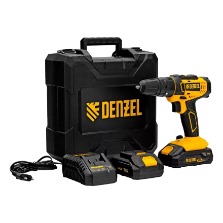 Дрель-шуруповерт аккумуляторная ударная Denzel CID-18-02BM, Li-Ion, 18 В, 2 акк. 26135 купить в Нижневартовске