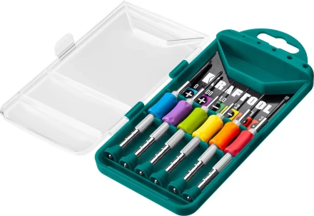 Набор Precision-6: часовые отвертки для особо точных работ, металлическая рукоятка с противоскользящей накладкой, жало из специальной стали SNCM8660. 25679 купить в Нижневартовске