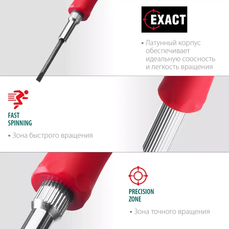 Набор Precision-6: часовые отвертки для особо точных работ, металлическая рукоятка с противоскользящей накладкой, жало из специальной стали SNCM8660. 25679 купить в Нижневартовске