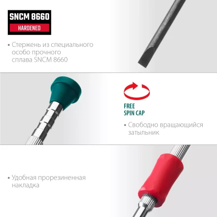 Набор Precision-6: часовые отвертки для особо точных работ, металлическая рукоятка с противоскользящей накладкой, жало из специальной стали SNCM8660. 25679 купить в Нижневартовске