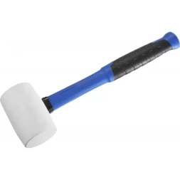 Киянка ЗУБР "ПРОФЕССИОНАЛ" резиновая белая, с фиберглассовой ручкой, 450г 20531-450_z02