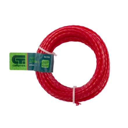 Леска для триммера квадратная витая, 3,0 мм х 10 м, Россия Сибртех 961775 купить в Нижневартовске