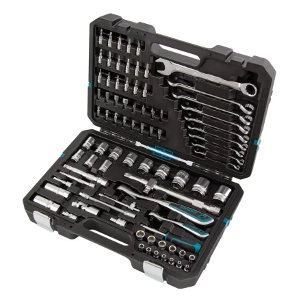 Набор инструментов 82 предметов , 120 зубьев, CrV, 1/4", 1/2" Gross 14149 купить в Нижневартовске