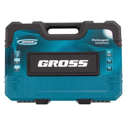 Набор инструментов 82 предметов , 120 зубьев, CrV, 1/4", 1/2" Gross 14149 купить в Нижневартовске