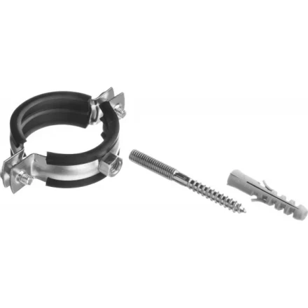 ЗУБР "МАСТЕР". Хомут трубный с гайкой, оцинкованный, в комплекте с сантехнической шпилькой и дюбелем, 1 1/2", 1шт 37866-47-51 купить в Нижневартовске