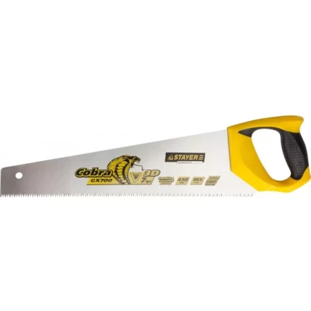 Ножовка STAYER "PROFI" "COBRA" GX700, трехгранный японский зуб, импульсная закалка, 2-х комп ручка, 7 TPI, 450мм 1513-45_z02 купить в Нижневартовске