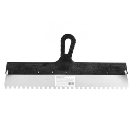 Шпатель из нержавеющей стали 450 мм зуб 8 х 8 мм пластмассовая ручка 85146 купить в Нижневартовске