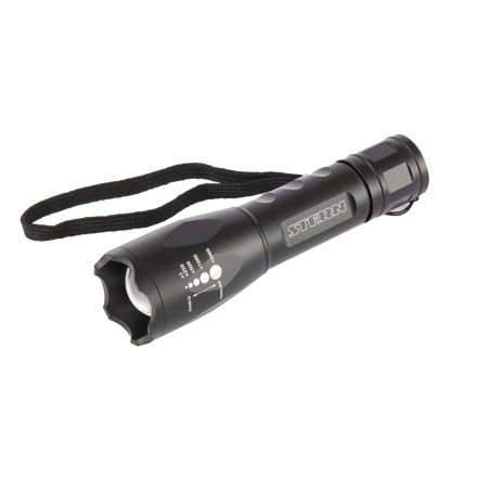 Фонарь 3 W CREE LED зум 3 режима 100% - 50% - стробоскоп ремешок 160 Лм 200 м 3хААА Stern 90581 купить в Нижневартовске