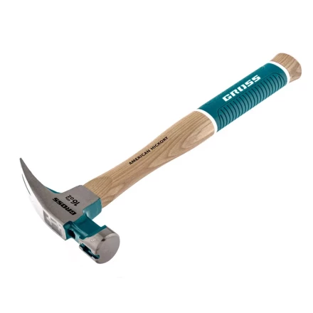 Молоток-гвоздодер с магнитом GROSS AMERICAN HICKORY 450 г угол 45 обрезиненная рукоятка 10415 купить в Нижневартовске