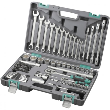 Набор инструментов, 1/2&quot;, 1/4&quot;,  CrV, пластиковый кейс  88 предм  STELS 14109 купить в Нижневартовске