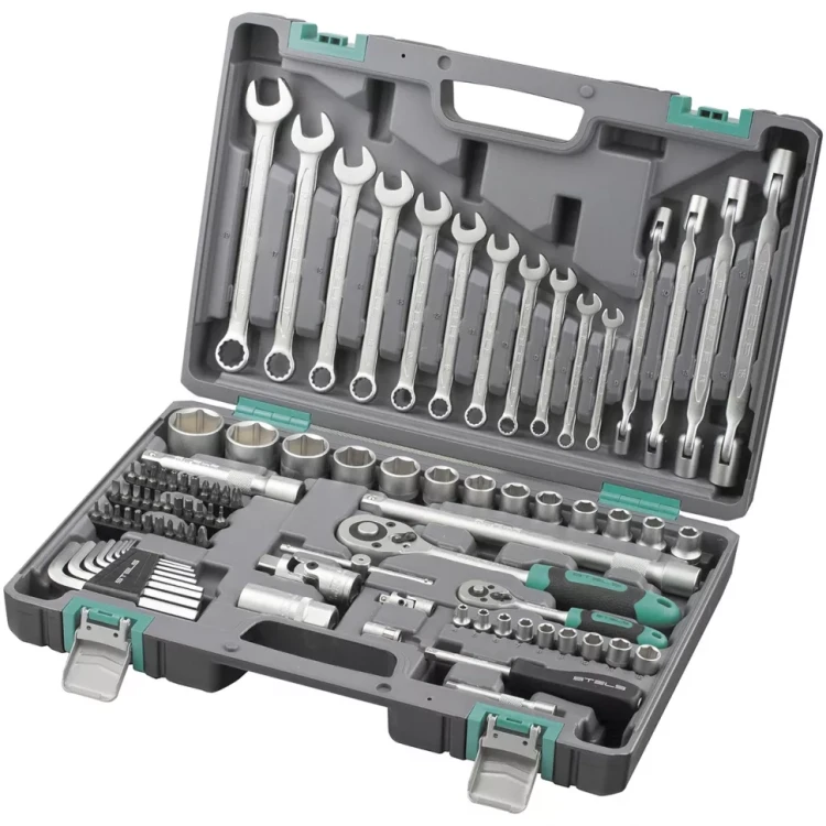 Набор инструментов, 1/2", 1/4",  CrV, пластиковый кейс  88 предм  STELS 14109 купить в Нижневартовске
