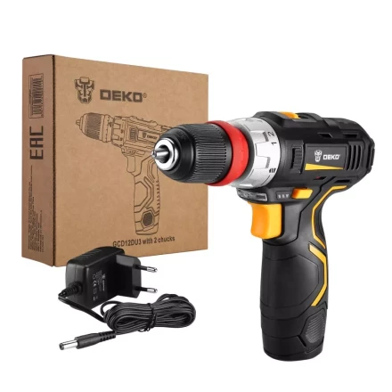 Дрель аккумуляторная DEKO GCD12DU3, 063-4114, со съемным патроном купить в Нижневартовске
