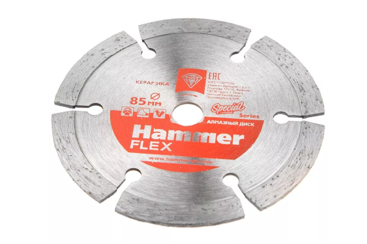 Круг алмазный HAMMER 206-236  Ф10х85мм сегментый по кирпичу купить в Нижневартовске