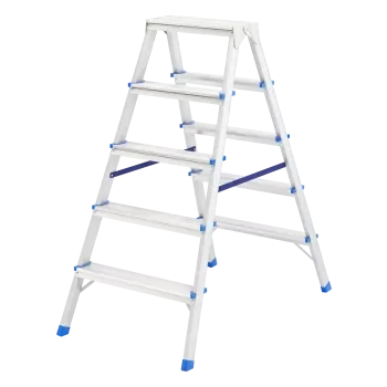 Стремянка двусторонняя 5 ступеней , алюминиевая Сибртех Россия 97925 купить в Нижневартовске