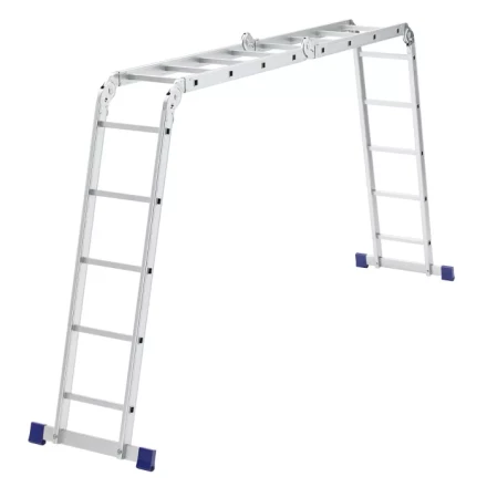 Лестница шарнирная алюминиевая 2х4 ступени + 2х5 ступеней Сибртех 97884 купить в Нижневартовске