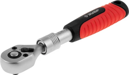 Трещотка для торцовых головок ЗУБР "ЭКСПЕРТ" (1/4"), телескопическая, Cr-V, 72 зубца, хроматированное покрытие, быстрый сброс 27732-1/4 купить в Нижневартовске