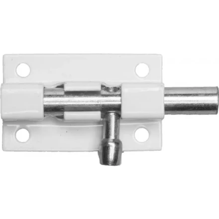 Задвижка накладная для окон и мебели "ШП-40 БЦ", цвет белый/цинк, 40мм 37751-40 купить в Нижневартовске