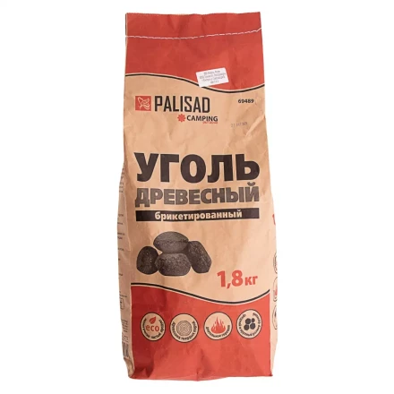 Древесный уголь, брикетированный, 1,8 кг, Camping Palisad 69489 купить в Нижневартовске