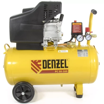 Компрессор масляный поршневой прямой привод DENZEL PC 50-260 58073 купить в Нижневартовске