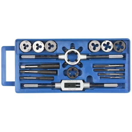 Набор ЗУБР "МАСТЕР" с металлореж. инстр., метчики однопроходные и плашки М3-М12, оснастка - в пластиковом боксе, 16пред. 28122-H16 купить в Нижневартовске