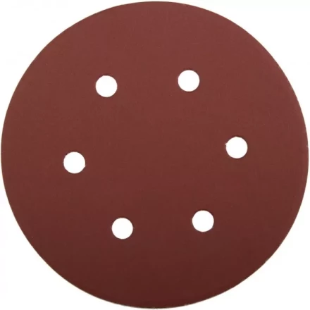 Круг шлифовальный ЗУБР "МАСТЕР" универсальный, из абразивной бумаги на велкро основе, 6 отверстий, Р600, 150мм, 5шт 35566-150-600 купить в Нижневартовске