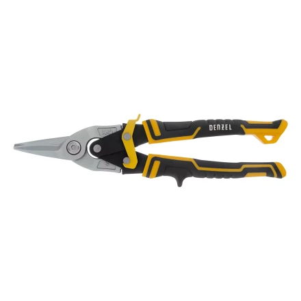 Ножницы по металлу Denzel 78370, 270 мм, прямой рез, сталь-CrMo, трехкомпонентные рукоятки купить в Нижневартовске