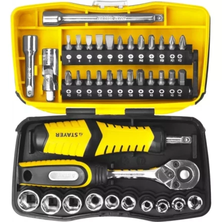 Набор STAYER "PROFESSIONAL": Биты и торцовые головки с трещеткой и воротком, 39 предметов 25135-H39 купить в Нижневартовске