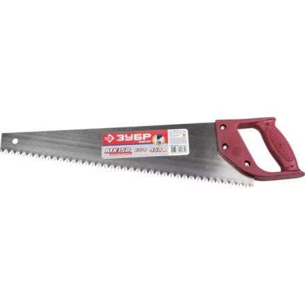 Ножовка ЗУБР "МАСТЕР" по дереву, прямой крупный зуб, пластиковая ручка, шаг зуба 5мм, 450мм 1525-04-45 купить в Нижневартовске