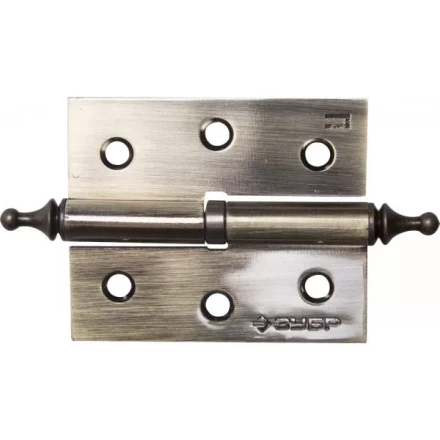 Петля дверная разъемная ЗУБР "ЭКСПЕРТ", 1 подшипник, цвет ст. латунь (AB), правая, с крепежом, 75х63х2,5мм,2шт 37605-075-5R купить в Нижневартовске