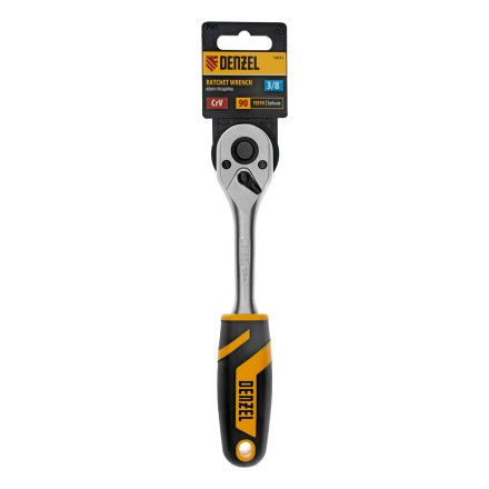 Ключ-трещотка 3/8&quot; Denzel 14032, 90 зубьев, с быстрым сбросом, CrV купить в Нижневартовске
